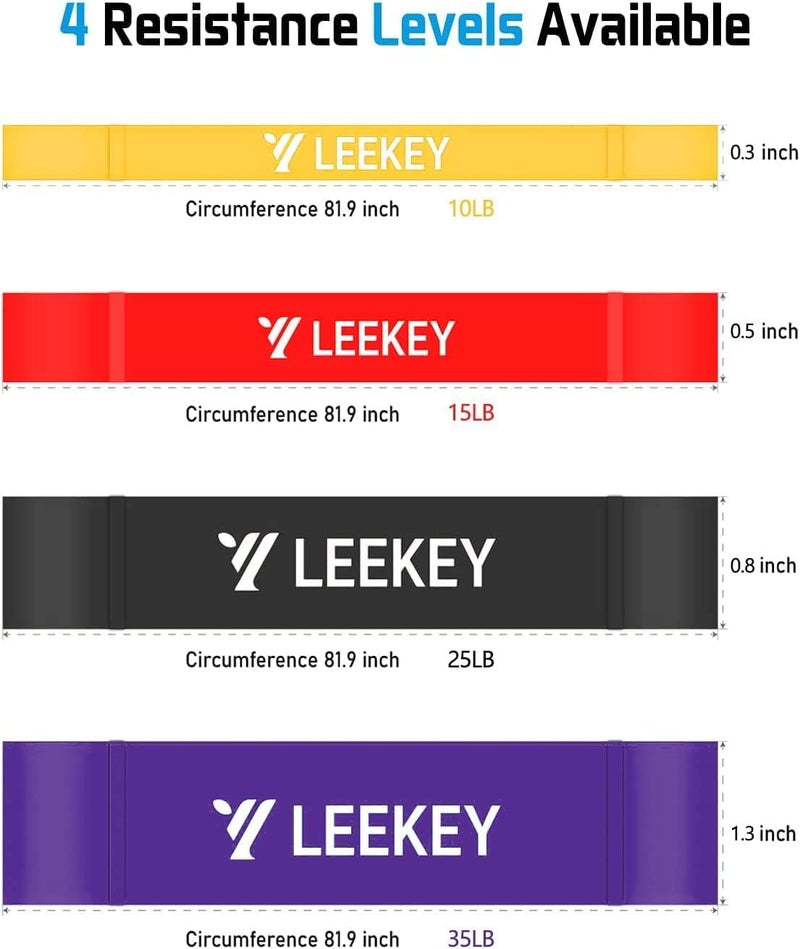 Leekey Resistance Bands, Exercise Bands,Pull Up Assist Bands - Bands for Working Out,Band for Men and Women Fitness Training, Physical Therapy,Home Workouts - Image 2